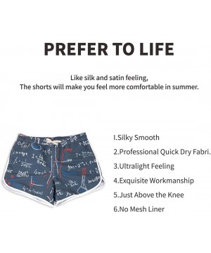 Womens Board Shorts Beach Quick Dry Fabric Swim Slim Trunks Ocean Travel Sports - Learning Formula - C318SC866LK $20.47-Board...