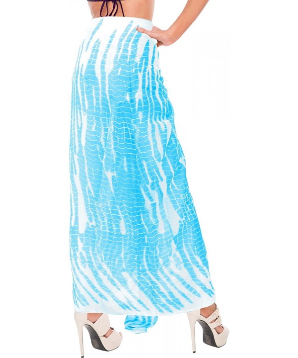 Women's Plus Size Sarong Swimsuit Cover Up Beach Wrap Skirt Full Long C - Blue_f21 - C5185M5S4GR $17.91-Cover-Ups