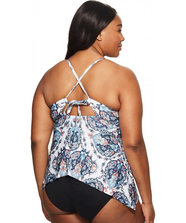 Women's Plus Size Naples Tankini Top - Multi - CV1868U7NEK $48.36-Tankinis