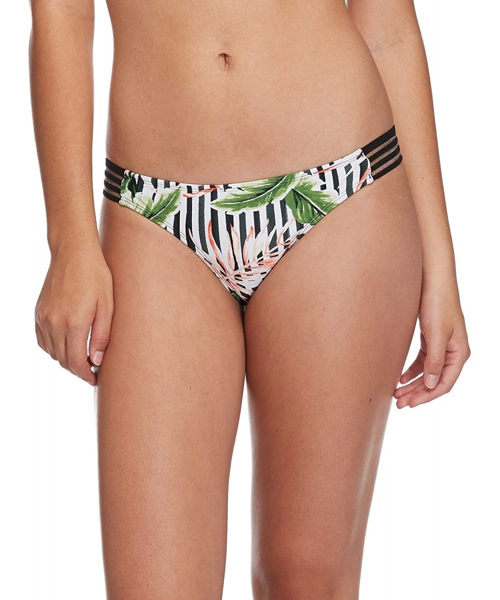 Women's Flirty Surf Rider Bikini Bottom Swimsuit - Samoa Black - CJ18HW8L6R7 $28.16-Bottoms