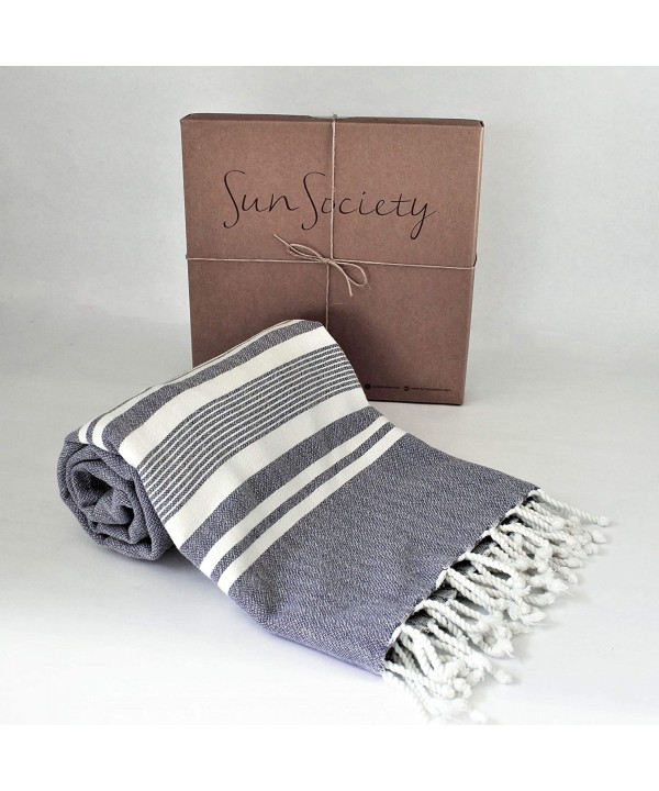 Sol Blue Premium Turkish Towel- Peshtemal. Comes in Gift Box- 100% Cotton- Prewashed - Sol Blue - CM186I33HUN $32.69-Cover-Ups