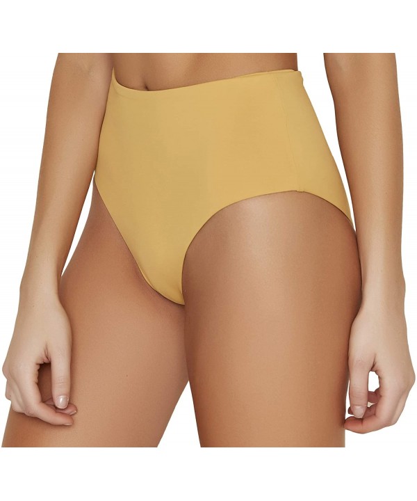 Women's Seamless Moderate Coverage High Waist Bottom - Honey - C318T3GW4YU $27.37-Bottoms