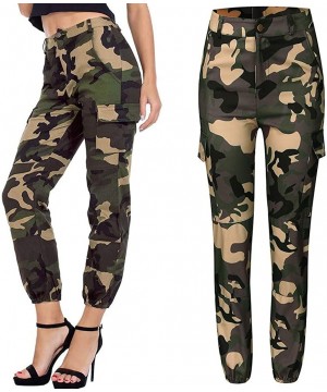 Women Summer Modal Camouflage Sports Fitness Yoga Leisure Cargo Pants - Camo Pant-green - CC18S6N53N6 $22.17-Cover-Ups