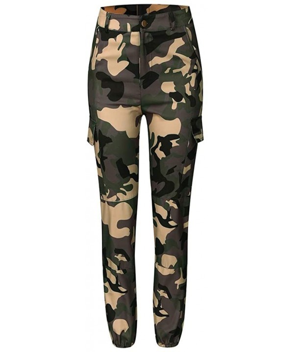 Women Summer Modal Camouflage Sports Fitness Yoga Leisure Cargo Pants - Camo Pant-green - CC18S6N53N6 $22.17-Cover-Ups