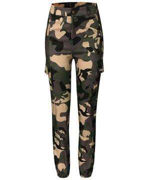 Women Summer Modal Camouflage Sports Fitness Yoga Leisure Cargo Pants - Camo Pant-green - CC18S6N53N6 $22.17-Cover-Ups