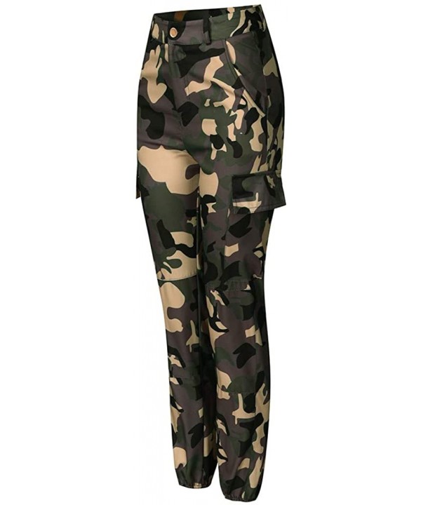 Women Summer Modal Camouflage Sports Fitness Yoga Leisure Cargo Pants - Camo Pant-green - CC18S6N53N6 $22.17-Cover-Ups