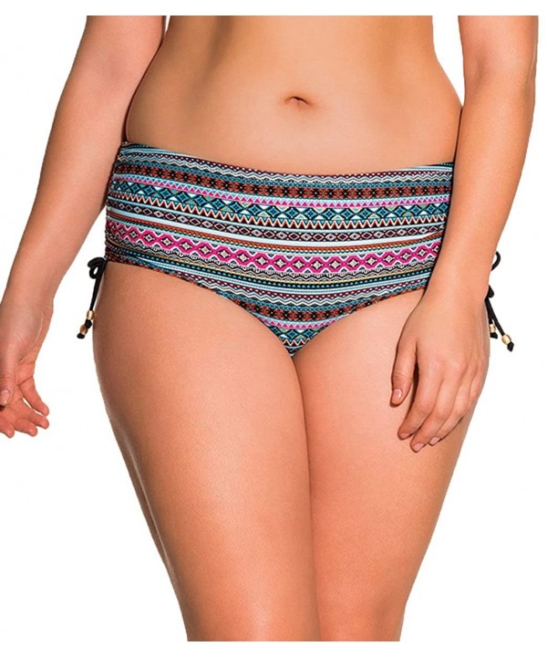 Curves Venezuela Body Shaping Hipster Swim Brief (D00219M) - Black Graphic - C7180K6AMKR $10.83-Tankinis