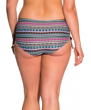 Curves Venezuela Body Shaping Hipster Swim Brief (D00219M) - Black Graphic - C7180K6AMKR $10.83-Tankinis