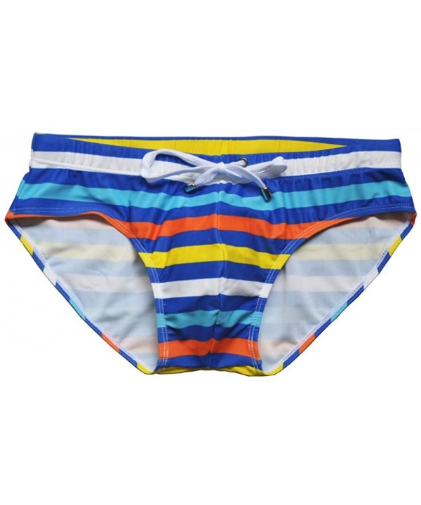 Men's Swimming Briefs Sexy Swimwear Brand Swim Trunks Sexy Low Waist Boxers - Strip With Pad - CC18S2OSUX6 $11.95-Briefs