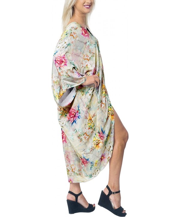 Women's Open Front Kimono Cardigan Swim Beach Cover Ups Solid Plain - Multi_x710 - CY18I00NURQ $28.06-Cover-Ups