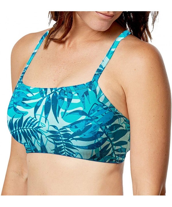 UPF 50+ Women's Swim Bra - Caribbean Palms - C6199QD0MCX $27.91-Racing