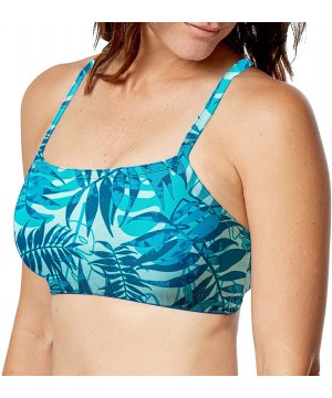 UPF 50+ Women's Swim Bra - Caribbean Palms - C6199QD0MCX $27.91-Racing