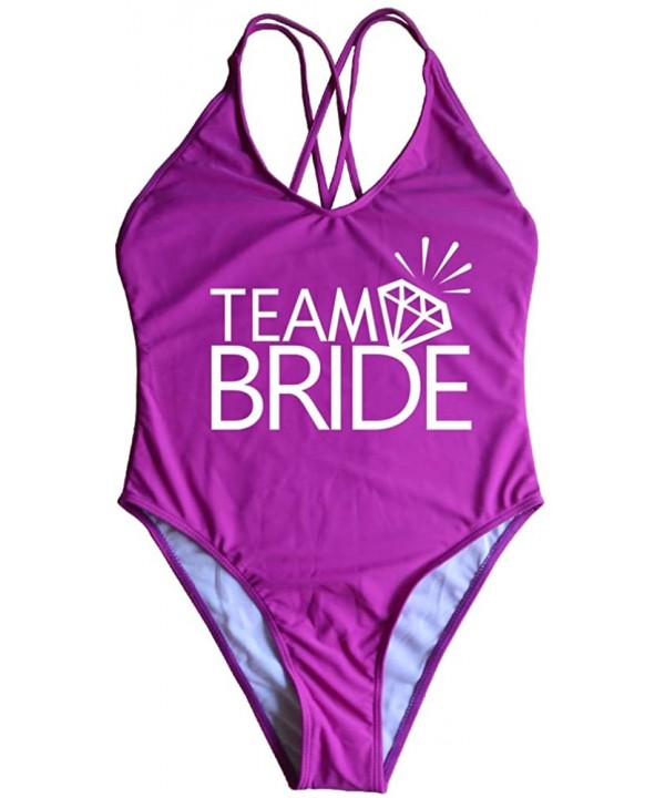 Wife of The Party Swimsuit Bridal Wifey Bride Swimming Costume Monokini Swim 90S 80S Strappy Back Personalised - Teambride-pl...