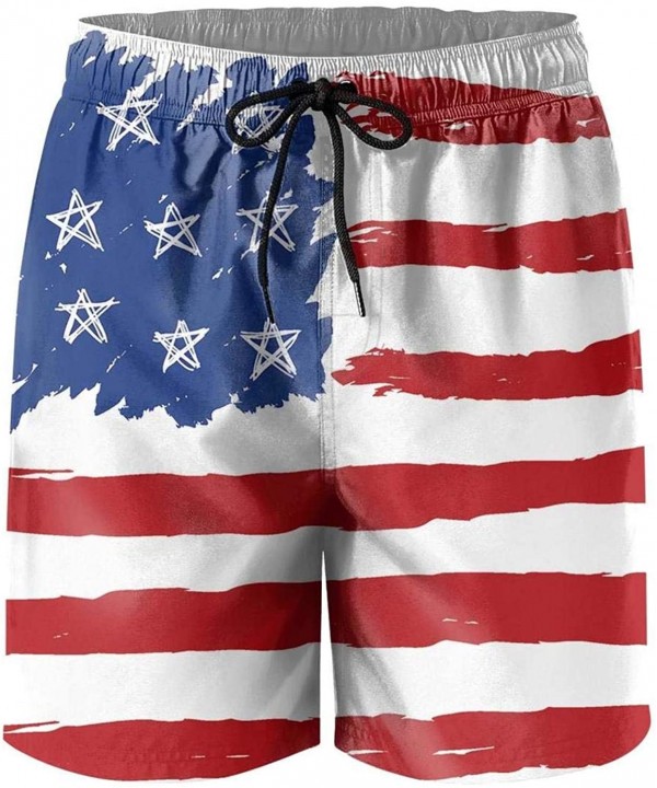 USA Grunge American Flag Men's Swim Trunks Bathing Suits with Pockets-Best Gifts for Men - Hand Drawn American - C91903L4465 ...