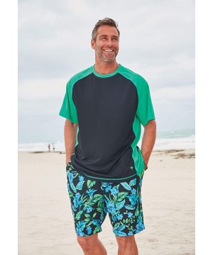 Men's Big & Tall Printed Swim Trunks - Tropical Vacation (5062) - CL1973ETYO6 $22.66-Trunks