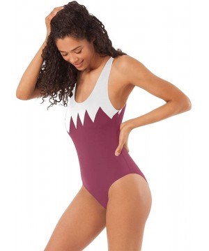 Womens Swimsuits Romanian Flag One Piece Tankini Girls Monokini - Qatar Flag - CX18QATTWLQ $18.09-One-Pieces