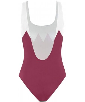 Womens Swimsuits Romanian Flag One Piece Tankini Girls Monokini - Qatar Flag - CX18QATTWLQ $18.09-One-Pieces