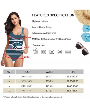 Women's Seattle Seahawks Athletic Training Backless One Piece Swimsuit Swimwear Bathing Suit - Seattle Seahawks - CP196SKU4EN...