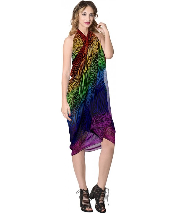 Women's Swimsuit Cover Up Beach Wrap Skirt Hawaiian Sarongs Full Long D - Multi_z107 - CZ193H54WOR $16.68-Cover-Ups