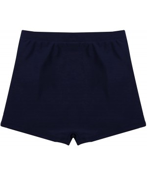 Women's Swim Brief Beach Boy Shorts Swimwear with Adjustable Ties - Navy Blue Ruched - C318G2200G8 $18.81-Bottoms