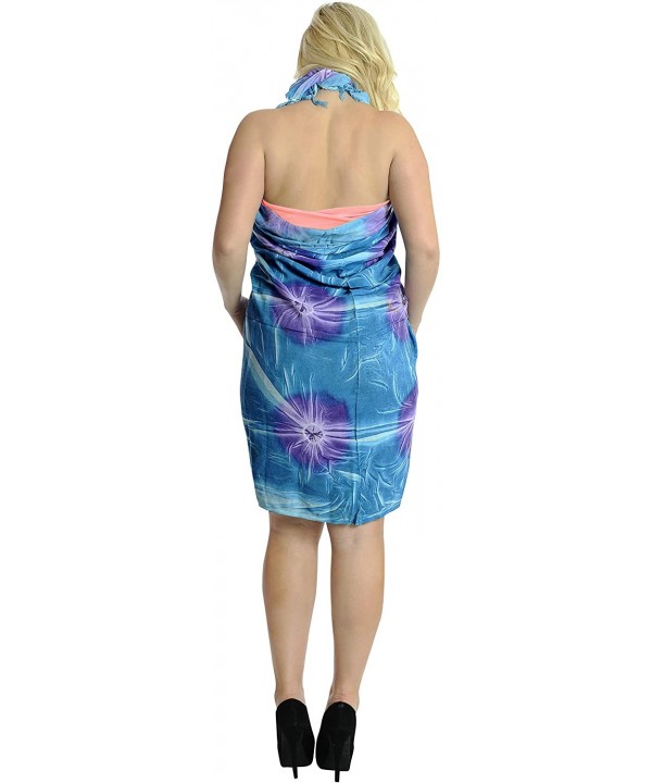 Women's Boho Shawl Beach Towels Sarong Wrap Cover Up Skirt Hand Tie Dye - Blue_l646 - CU11VGKIQKB $13.85-Cover-Ups