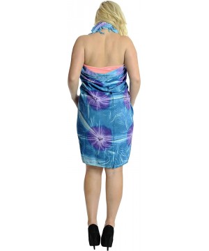 Women's Boho Shawl Beach Towels Sarong Wrap Cover Up Skirt Hand Tie Dye - Blue_l646 - CU11VGKIQKB $13.85-Cover-Ups