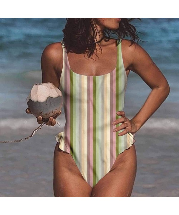 Bikini Set Stripes- Doodle Style Triangles for Beach/Hiking Activities - Multi 05-one-piece Swimsuit - C519E7DMTZ8 $31.36-Bot...