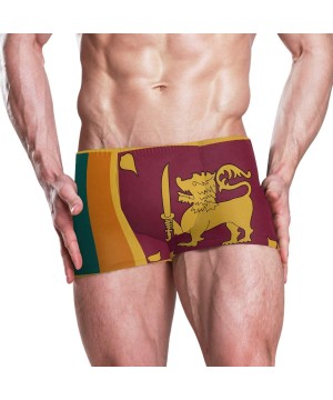 Sweden Flag Men's Swim Trunks Square Leg Swimsuit Swimwear Boxer Brief - Sri Lanka Flag - CO18TE2LNUD $35.64-Briefs