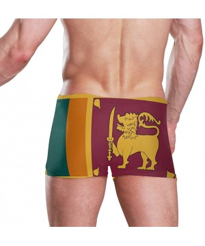 Sweden Flag Men's Swim Trunks Square Leg Swimsuit Swimwear Boxer Brief - Sri Lanka Flag - CO18TE2LNUD $35.64-Briefs