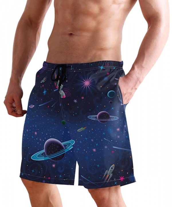 Mens Swim Trunks Quick Dry Universe Outer Space Planet Bathing Suit Beach Shorts - CA18RQNNUWL $26.12-Trunks