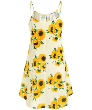 Fashion Women Short Sleeve Bow Knot Bandage Top Sunflower Print Mini Dress Suits - Yellow-a - CV18SCM8K09 $15.45-Board Shorts