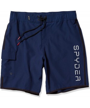 Men's 9" Cargo Hybrid Board Short - Navy - CR193O5QS2R $15.17-Board Shorts