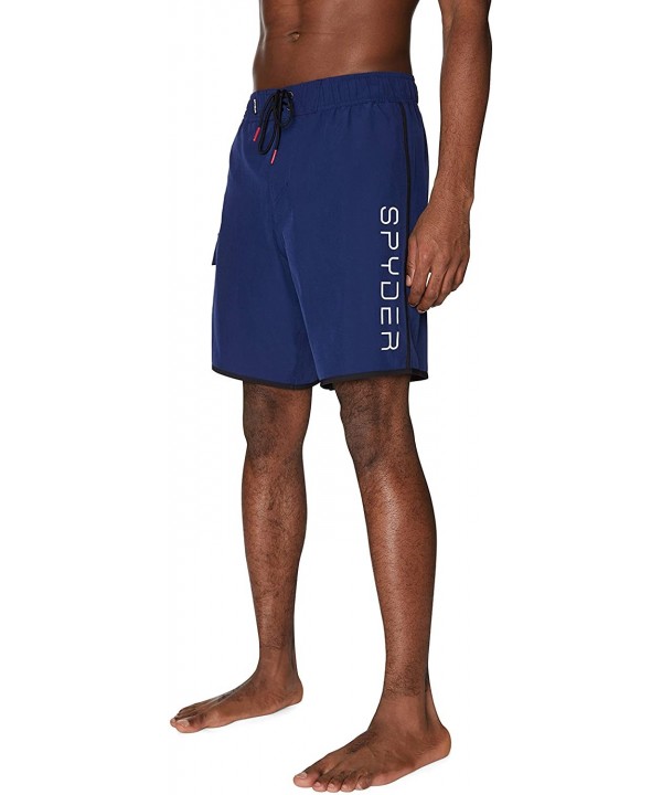 Men's 9" Cargo Hybrid Board Short - Navy - CR193O5QS2R $15.17-Board Shorts