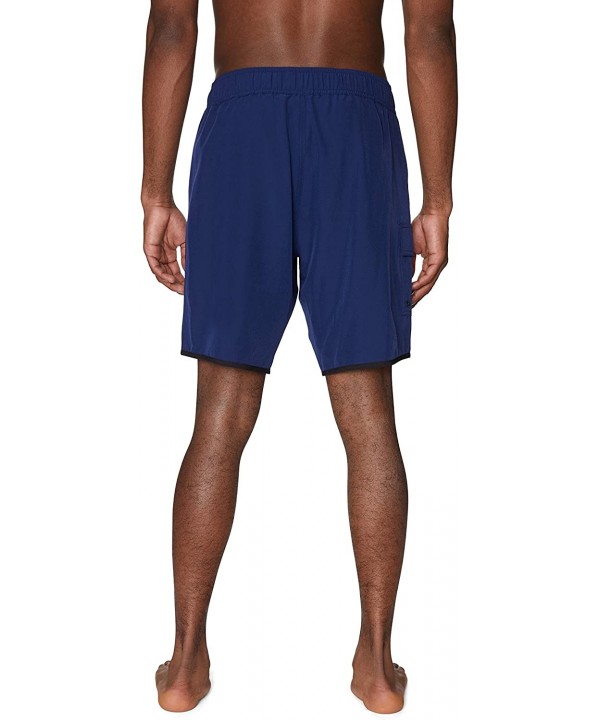 Men's 9" Cargo Hybrid Board Short - Navy - CR193O5QS2R $15.17-Board Shorts