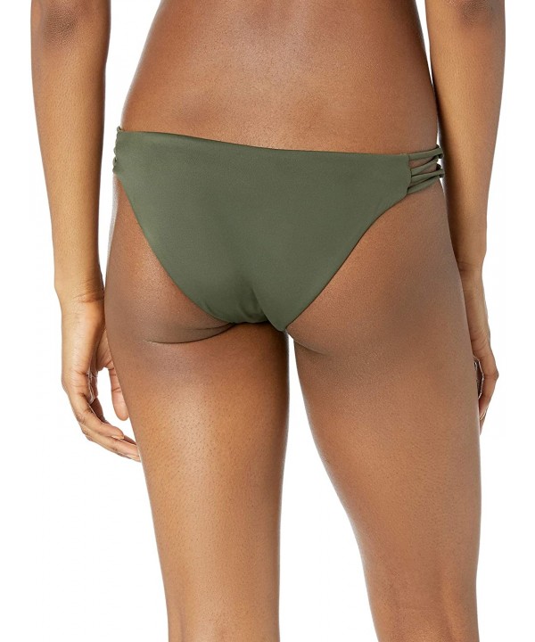 Women's Solid Medium Side Loop Bikini Bottoms - Forest - CT18EQQ8C3S $17.15-Tankinis