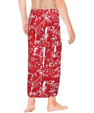 Women's Beach Sarong Pareo Swimwear Cover Ups Wrap Skirt Full Long D - Spooky Red_g64 - CX12DMG87AT $17.01-Cover-Ups