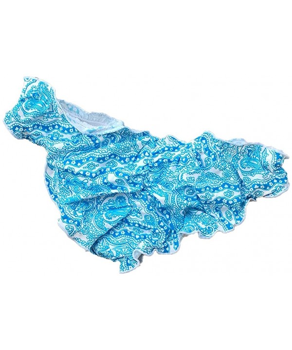 Women's Ruffle Wavy Bikini Bottom Low Rise Hipster Allure Swimsuit - Dream Blue 1 - CH12JKWPFVJ $19.05-Tankinis