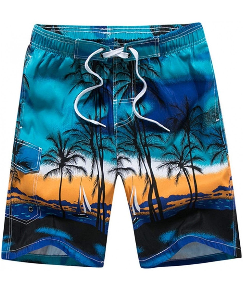 Swimming Shorts for Men Swim Shorts Plus Size Swimwear Mens Swim Trunks - 1701 Blue - CR18SIHY826 $25.51-Racing