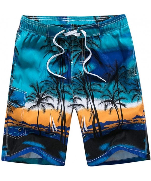 Swimming Shorts for Men Swim Shorts Plus Size Swimwear Mens Swim Trunks - 1701 Blue - CR18SIHY826 $25.51-Racing