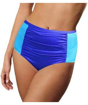 Comexim Treasure Matching Gathered Swim Short (CMTREASURGS) - Blue Colorblock - CL197MI67Y5 $22.27-Bottoms