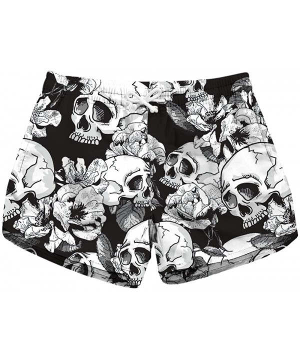 Womens Sugar Skull Summer Beach Shorts Swimsuits Board Shorts - Color 5 - CE18E4R5L3U $20.71-Board Shorts