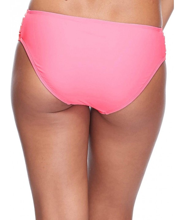 Women's Smoothies Nuevo Contempo Solid Full Coverage Bikini Bottom Swimsuit - Smoothies Fling Pink - CE18Z065O7R $30.99-Sets