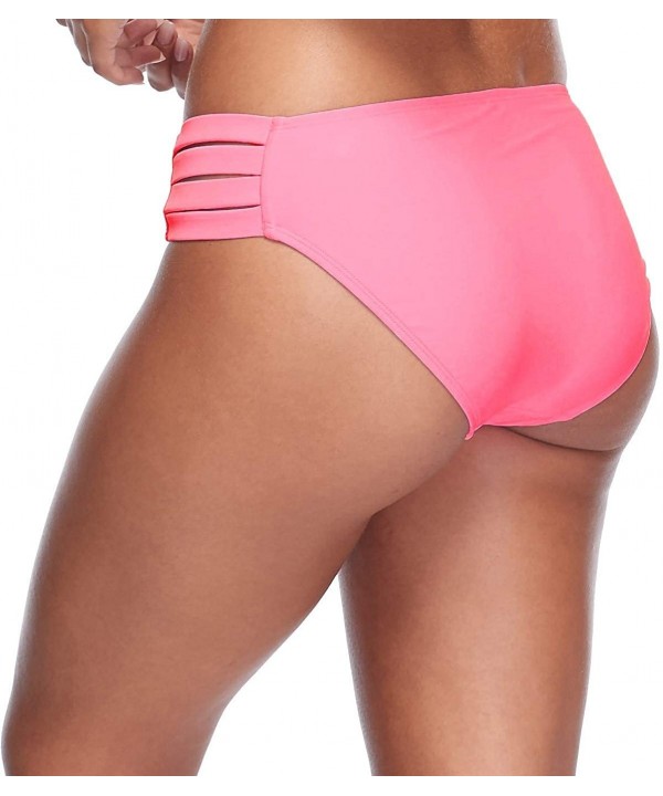 Women's Smoothies Nuevo Contempo Solid Full Coverage Bikini Bottom Swimsuit - Smoothies Fling Pink - CE18Z065O7R $30.99-Sets