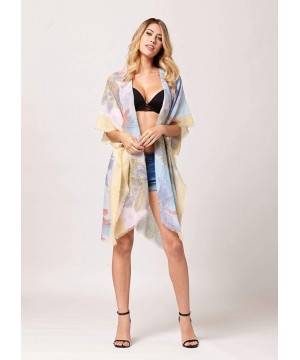 Premium Cover Up Kimono Cardigans for Women - Trending Prints - Botanical Garden - CL18Q3ECYC5 $18.42-Cover-Ups