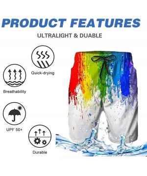 Mens Swim Trunks Quick Dry Beach Shorts Jamaica Rasta Lion Dreadlocks Green Board Shorts Swimwear with Pockets - It's Always ...