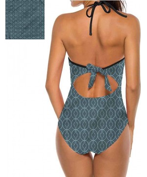 Halter Swimsuits Jean Pattern on Denim Color Make You Feel Fun and Sexy - Multi 06 - CZ190X6MDZH $31.40-Tops