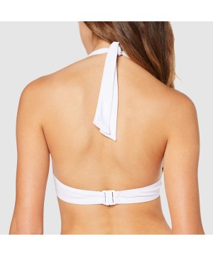 Castaway Halter Bikini Top - White - CF18LGYG65Z $39.95-Tops