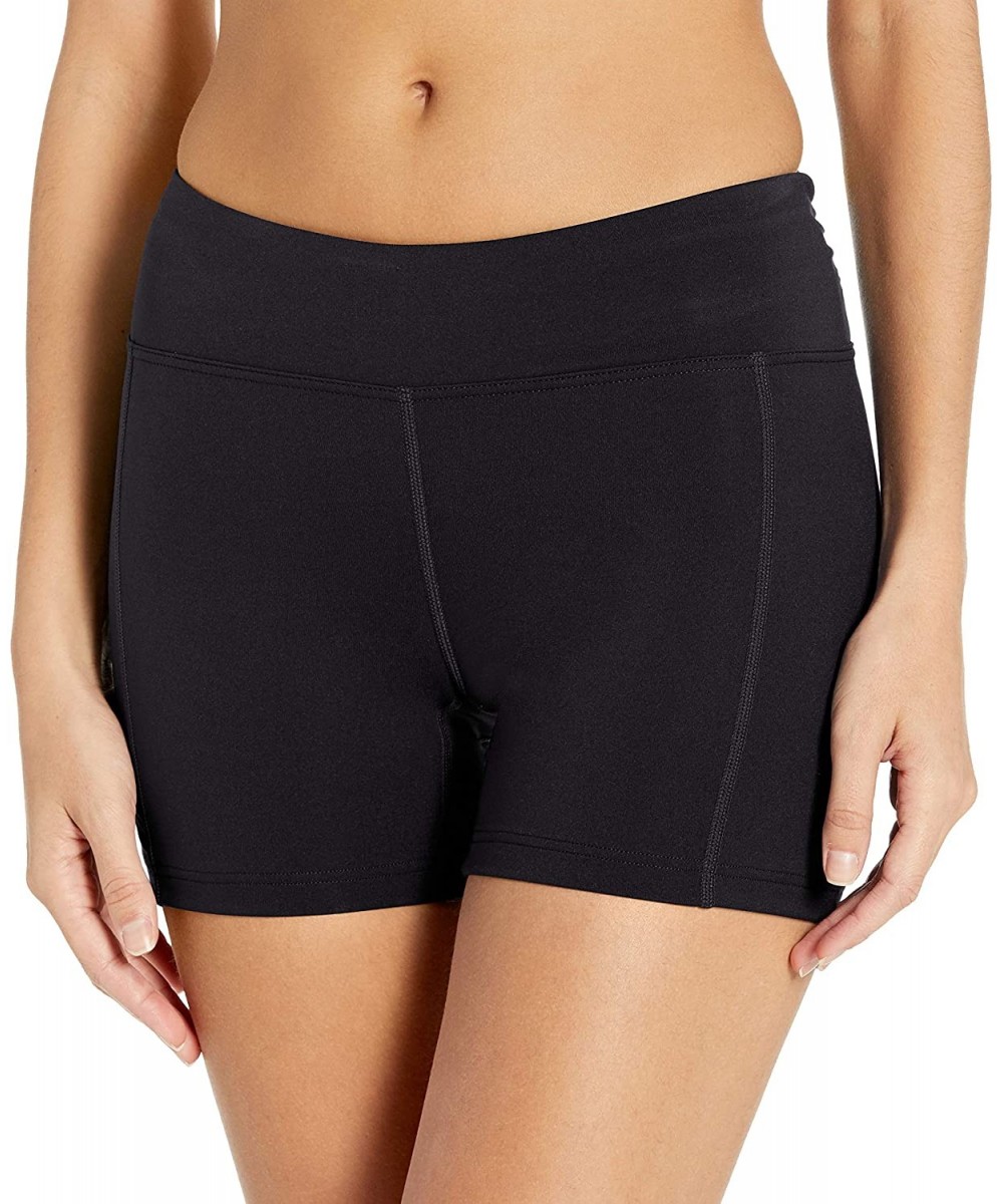 Women's Solid Kalani Shorts - 001 Black - CL12KVD2H67 $28.58-Racing