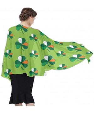 Women's Swimwear Cover Ups- Summer Vacation Beach Sarong Soft Shawl Wrap - Cotton Irish Flag Shamrocks - CK19C478DH5 $18.22-C...