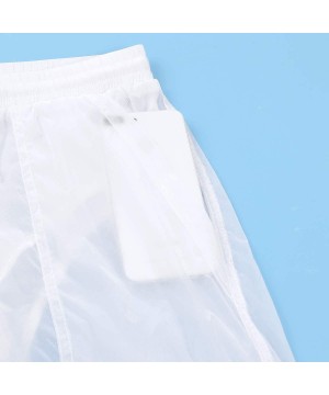 Mens See-Through Drawstring Lingerie Underwear Sheer Mesh Beach Shorts Swim Trunks - White - CH18UTNXI50 $24.55-Briefs